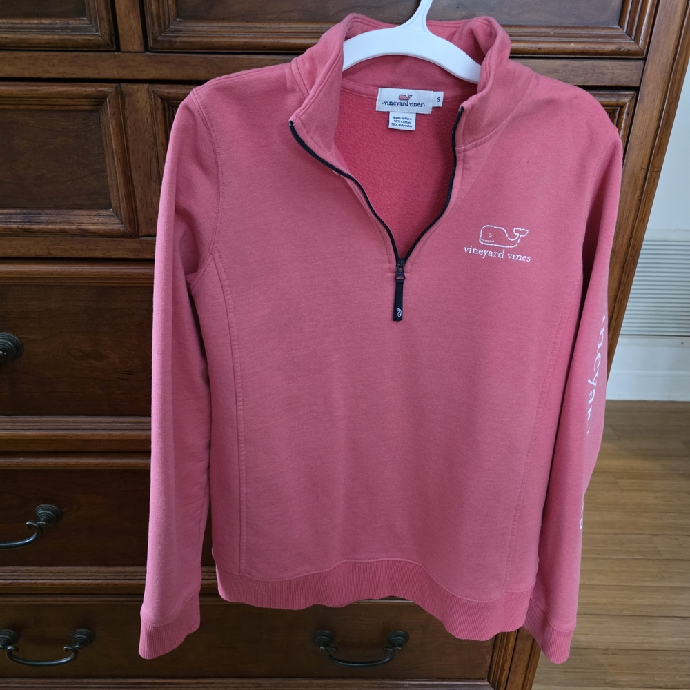Vineyard Vines Pink Quarter-Zip Pullover